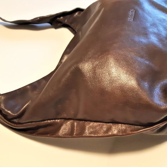 Joanel Chocolate Brown Leather Bag + Scarf 🎁 - Picture 4 of 15